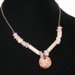 Vintage Gemini Cord necklace 16"